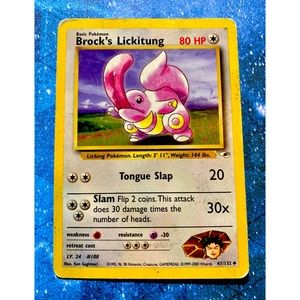 Brock’s Lickitung Pokemon Card 80 HP